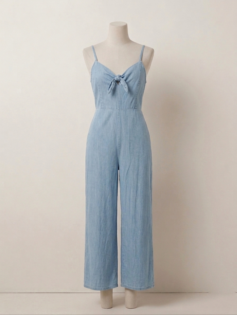 Old Navy Light Blue Maxi Sundress with Front Tie